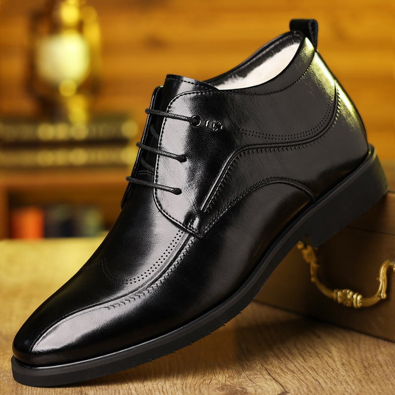 Men'S Style Formal Wear - 남성용 벨벳 가죽 신발, 두꺼운 비즈니스