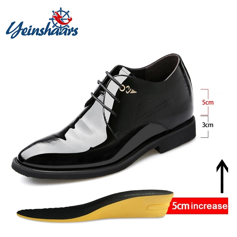 남성용 엘리베이터 슈즈, 특허 가죽, 정장 슈즈, 포인 - Young Men Formal Wear 리뷰 및 가격