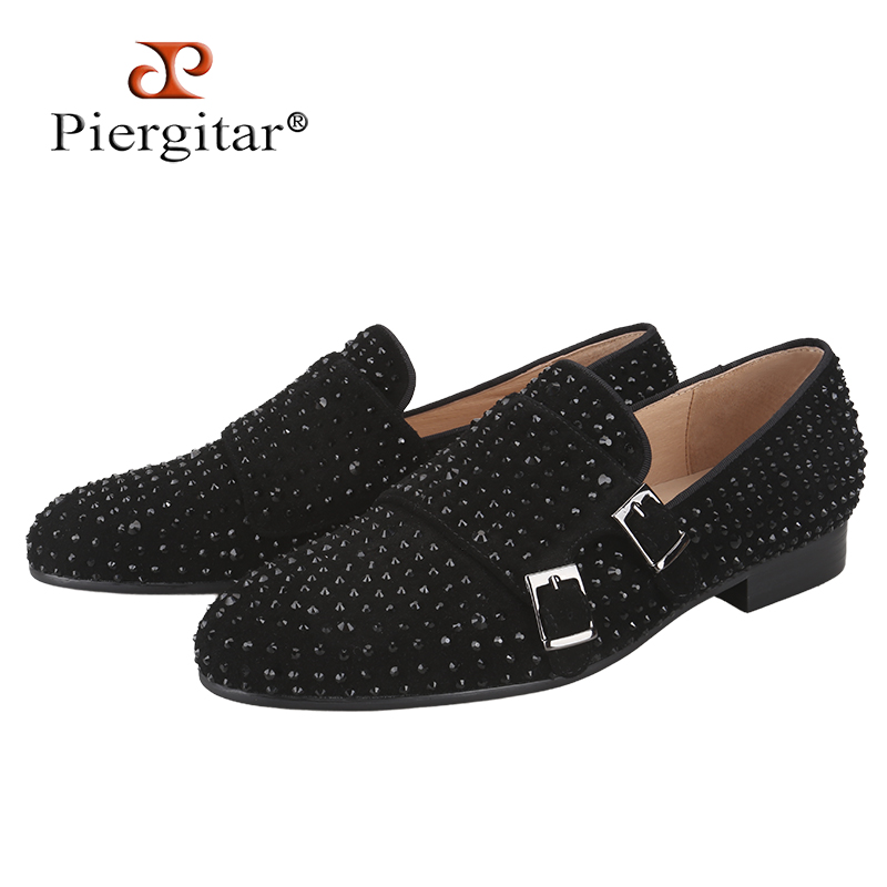 Piergitar 새로운 블랙 스웨이드 남성 더블 몽크 - Men'S Style Formal Wear 리뷰 및 가격