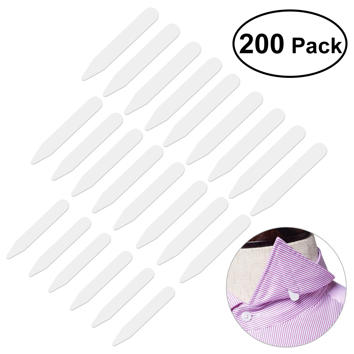 200개입 화이트 나일론 스테이즈 5cm 6.2cm 7 - Collar Stay Metal 리뷰 및 가격