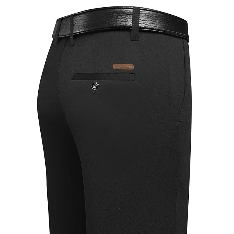 남성용 롱 스트레이트 레그 드레스 팬츠, 가죽 라벨 백 - Men Formal Wear Dress 리뷰 및 가격