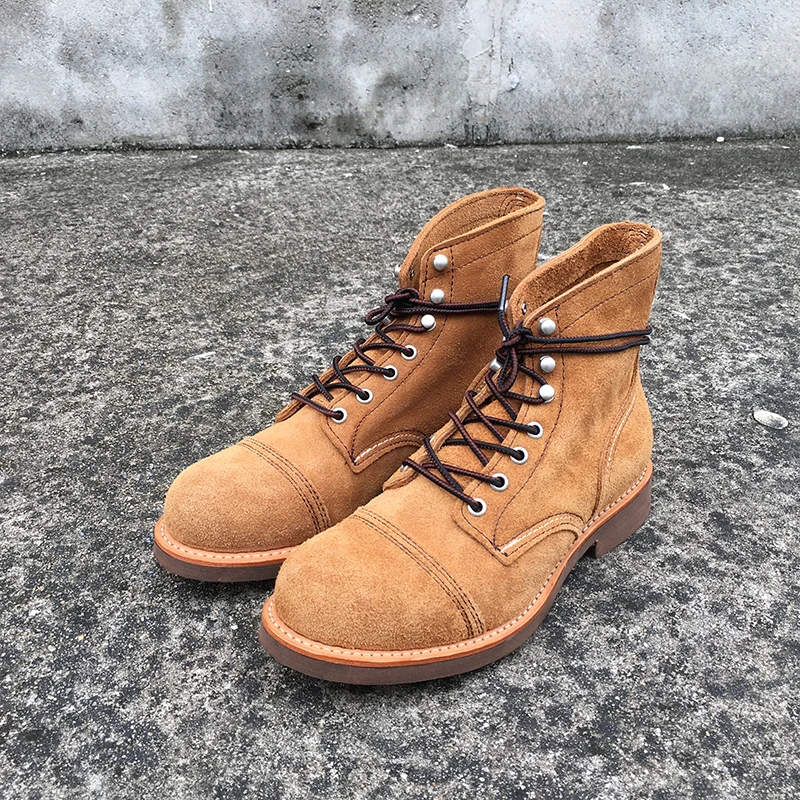 새로운 남성 신발 명품 브랜드 빈티지 남성 부츠 소가죽 - Mens Formal 리뷰 및 가격