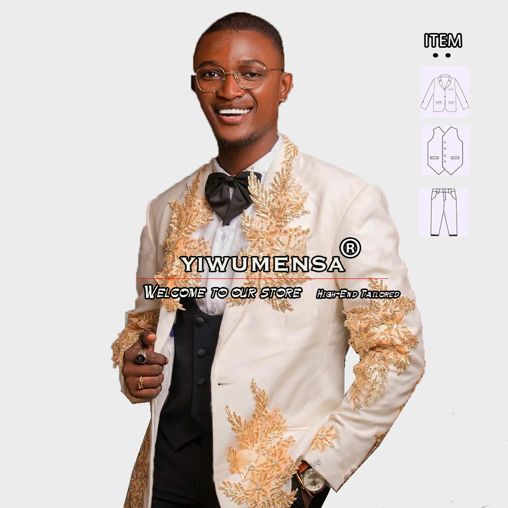 사용자 정의 3 조각 정장 남자 정장 신랑 착용 웨딩  - Men Formal Wear Dress 리뷰 및 가격