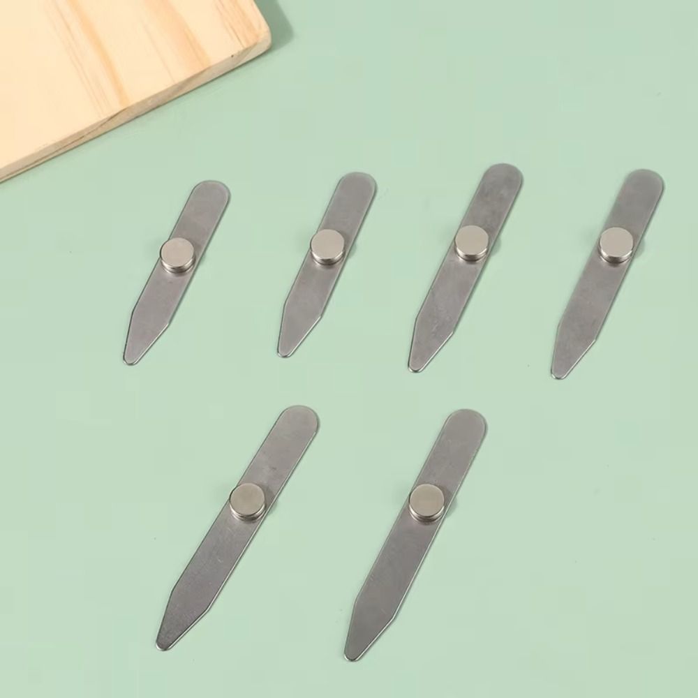 6개의 새로운 스테인리스 스틸 칼라 스테이, 박스형 자 - Collar Stay Metal 리뷰 및 가격