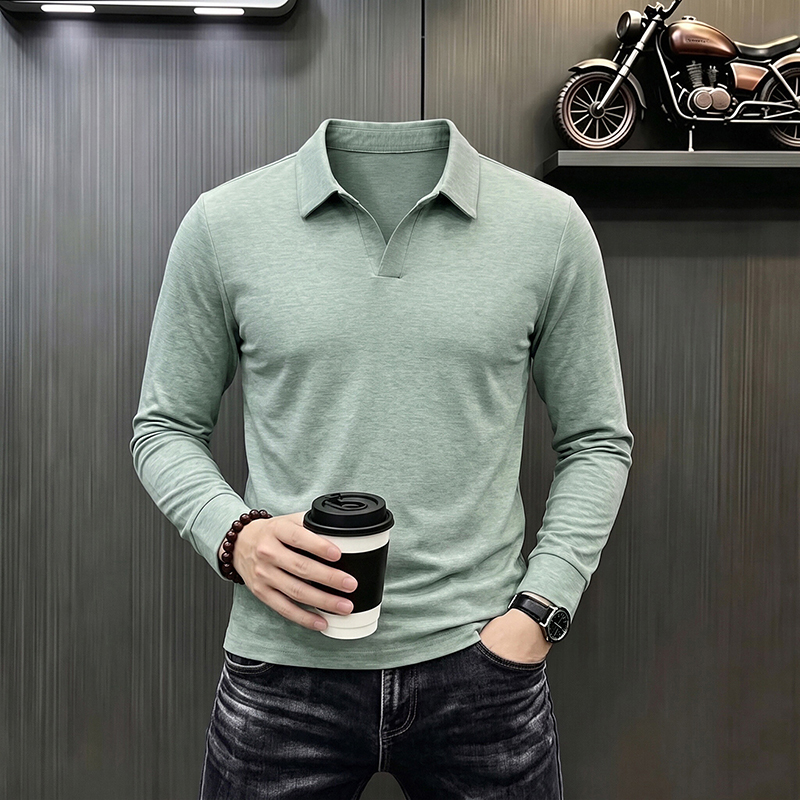 남성 비즈니스 캐주얼 긴팔 티셔츠 봄 가을 편안하고 통 - Mens Formal 리뷰 및 가격