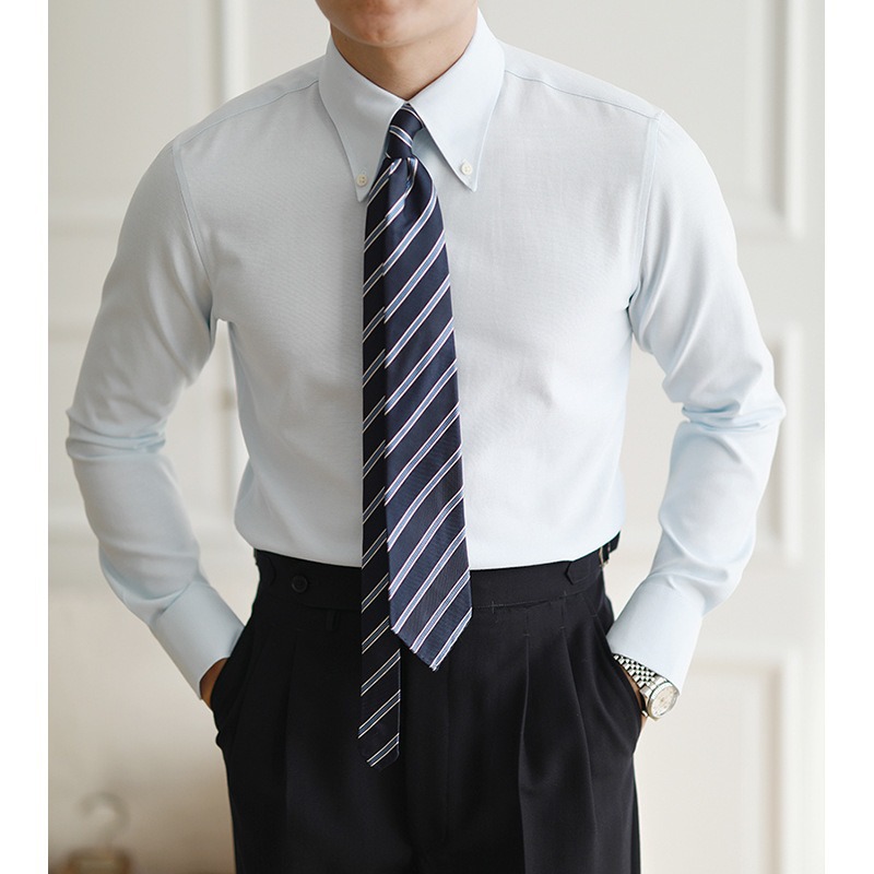 옥스포드 셔츠 남성 긴팔 비즈니스 드레스 라지 넥 셔츠 - Mens Formal 리뷰 및 가격