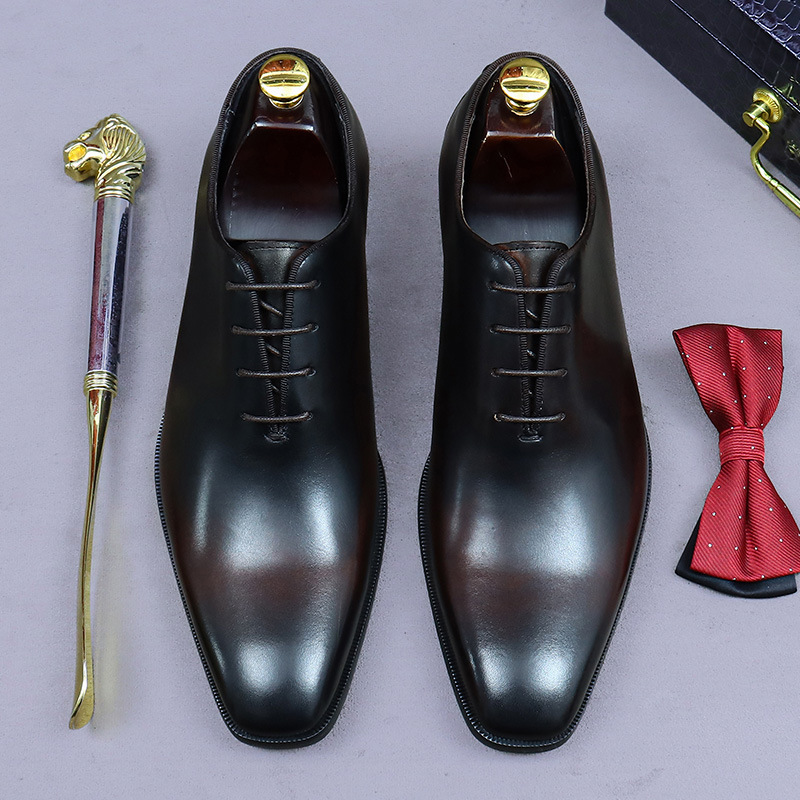 디자이너 정품 가죽 남성 Wholecut 옥스포드 신발 - Men Formal Wear Dress 리뷰 및 가격