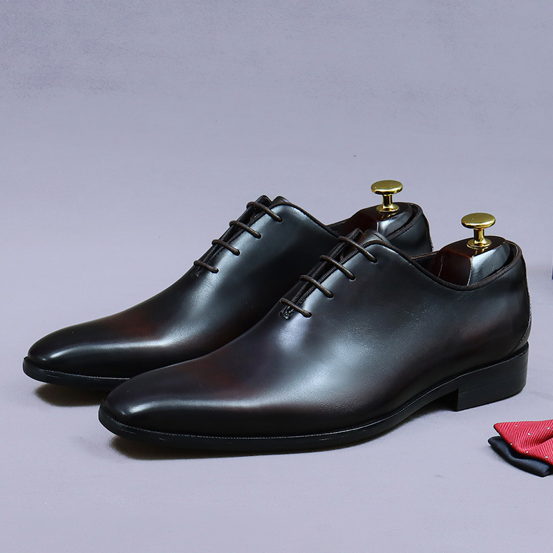 디자이너 정품 가죽 남성 Wholecut 옥스포드 신발 - Men Formal Wear Dress 리뷰 및 가격