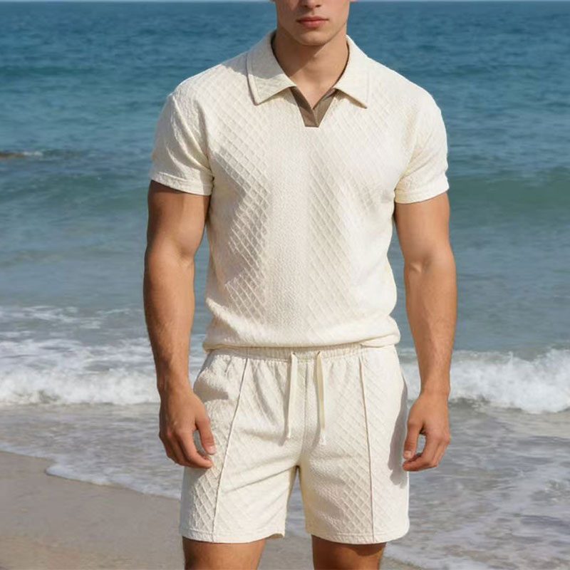 2026 여름 100kg 남성용 솔리드 컬러 와플 라펠 - Men'S Formal Beach Wear 리뷰 및 가격