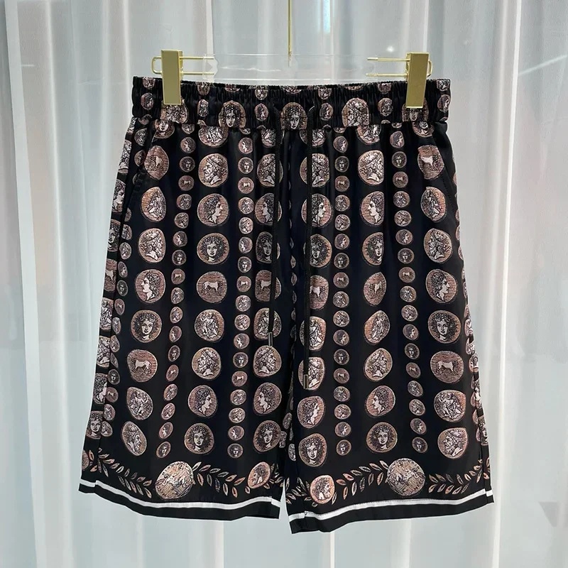 로얄 럭셔리 남성 셔츠 세트 빈티지 패턴 캐릭터 프린트 - Men'S Formal Beach Wear 리뷰 및 가격